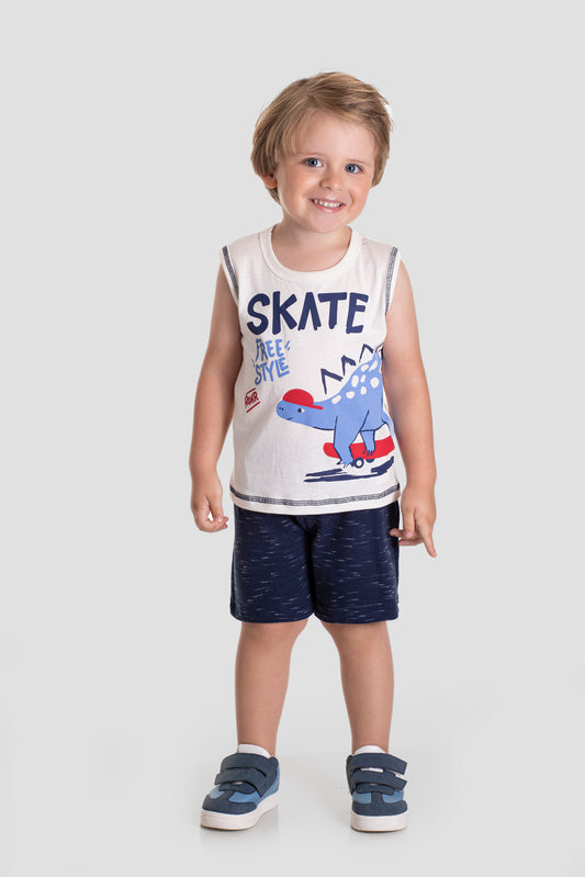 Conjunto de Verão para Menino Freestyle Marfim