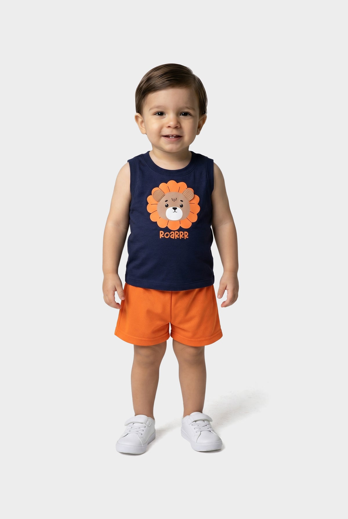 Conjunto de Verão para Menino Leãozinho Marinho
