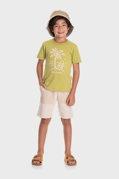 Conjunto de Verão para Menino Ilha Tropical Verde