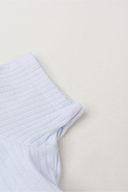 Blusa Básica Canelada Infantil para Menina Branco