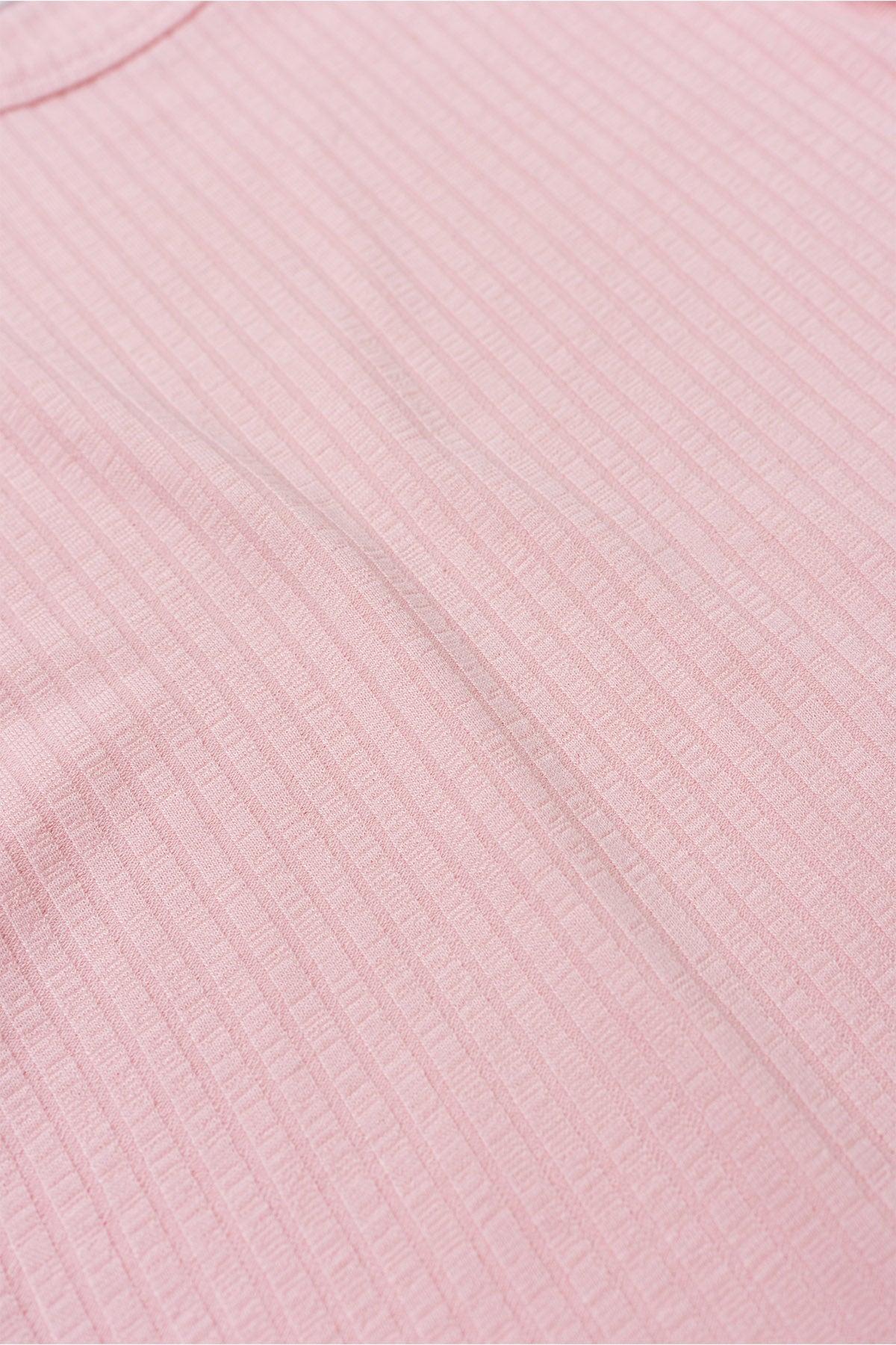 Blusa Básica Canelada Infantil para Menina Rosa