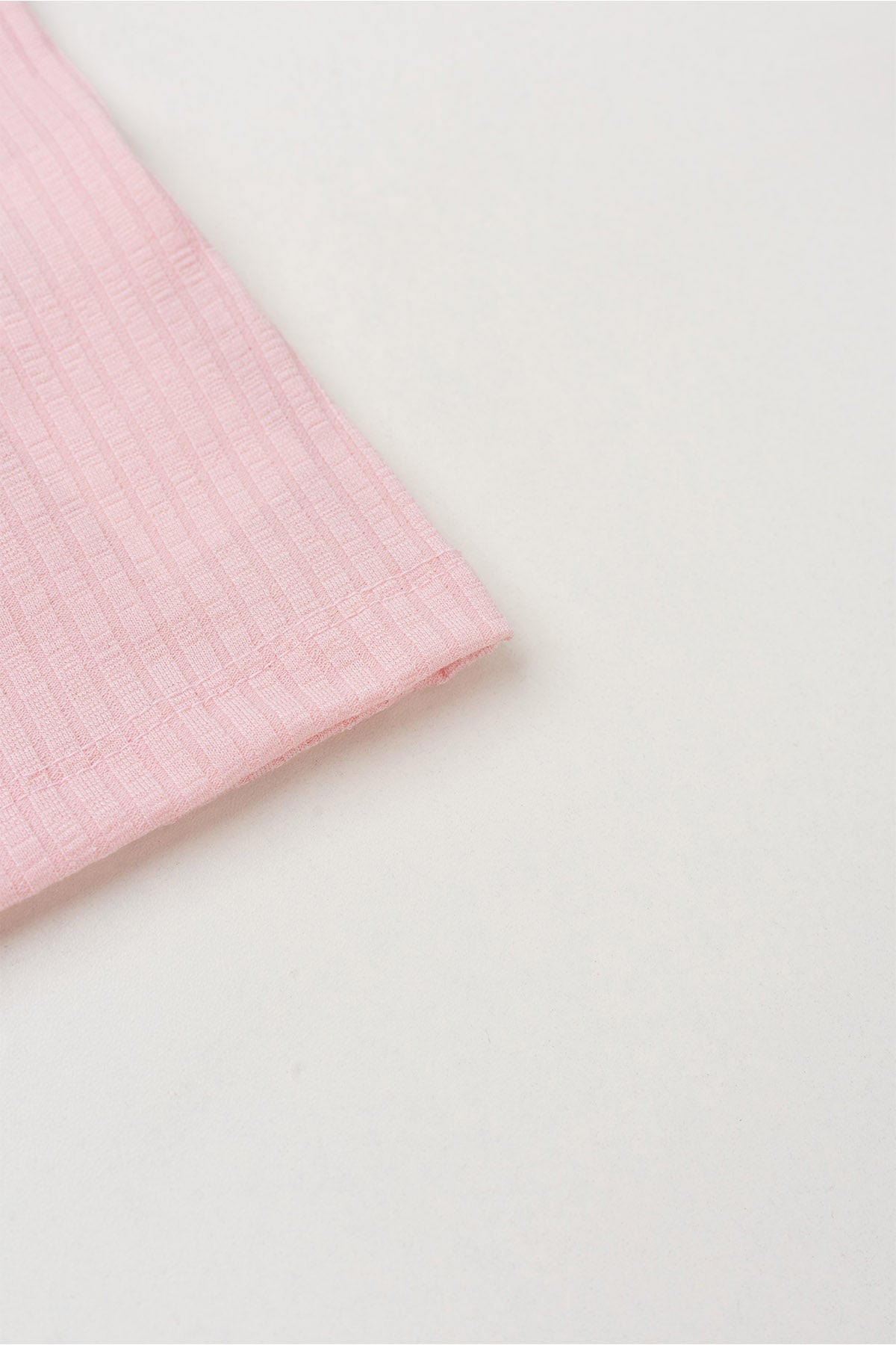 Blusa Básica Canelada Infantil para Menina Rosa