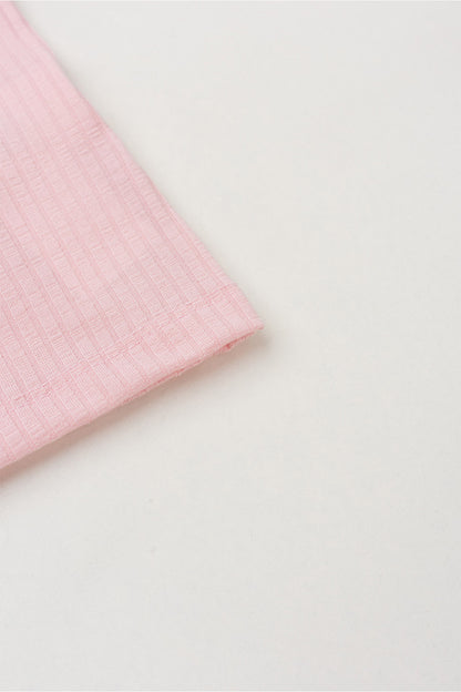 Blusa Básica Canelada Infantil para Menina Rosa