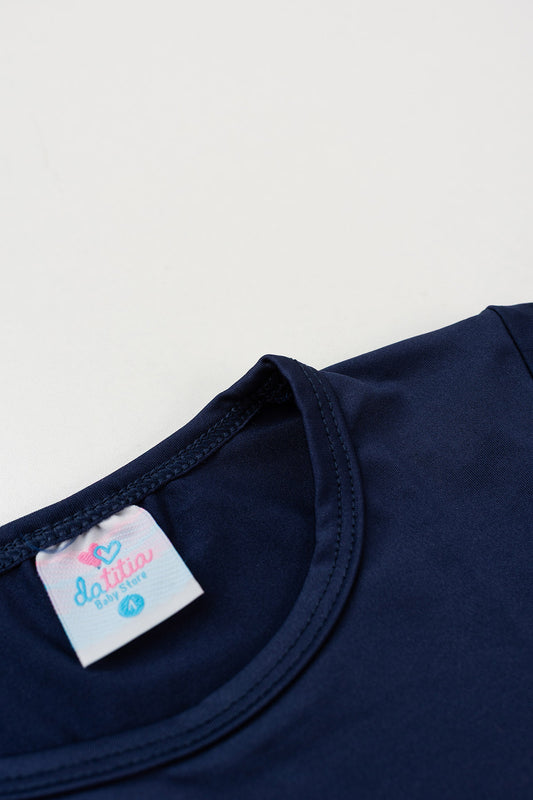 Blusa Proteção UV Infantil Unissex Marinho