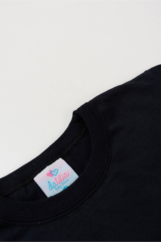 Camiseta Básica Infantil para Menino Preto