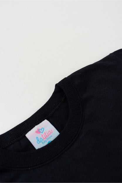 Camiseta Básica Infantil para Menino Preto