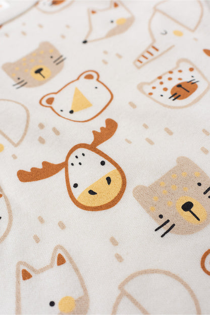 Conjunto Body para Bebê Bichinhos Fofos Marfim