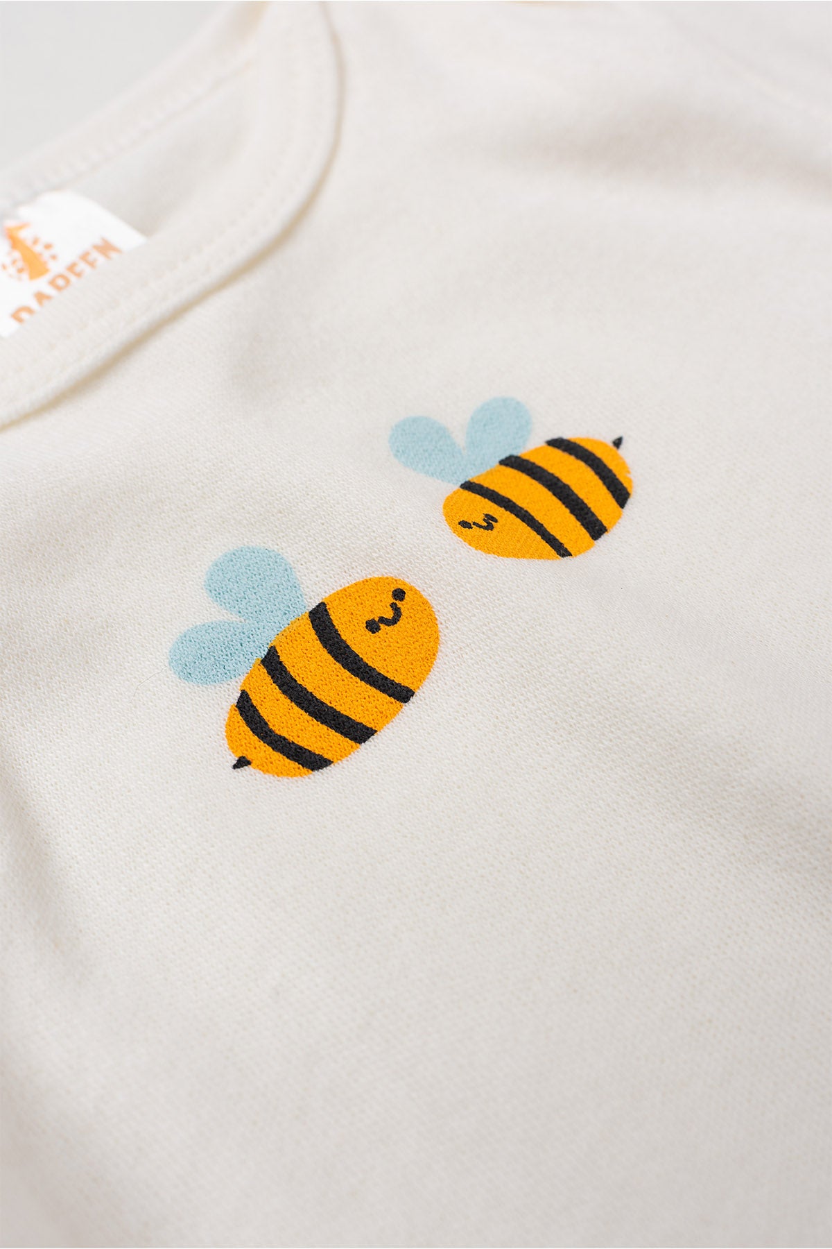 Conjunto Body para Bebê Menina Abelhinha Doce Marfim