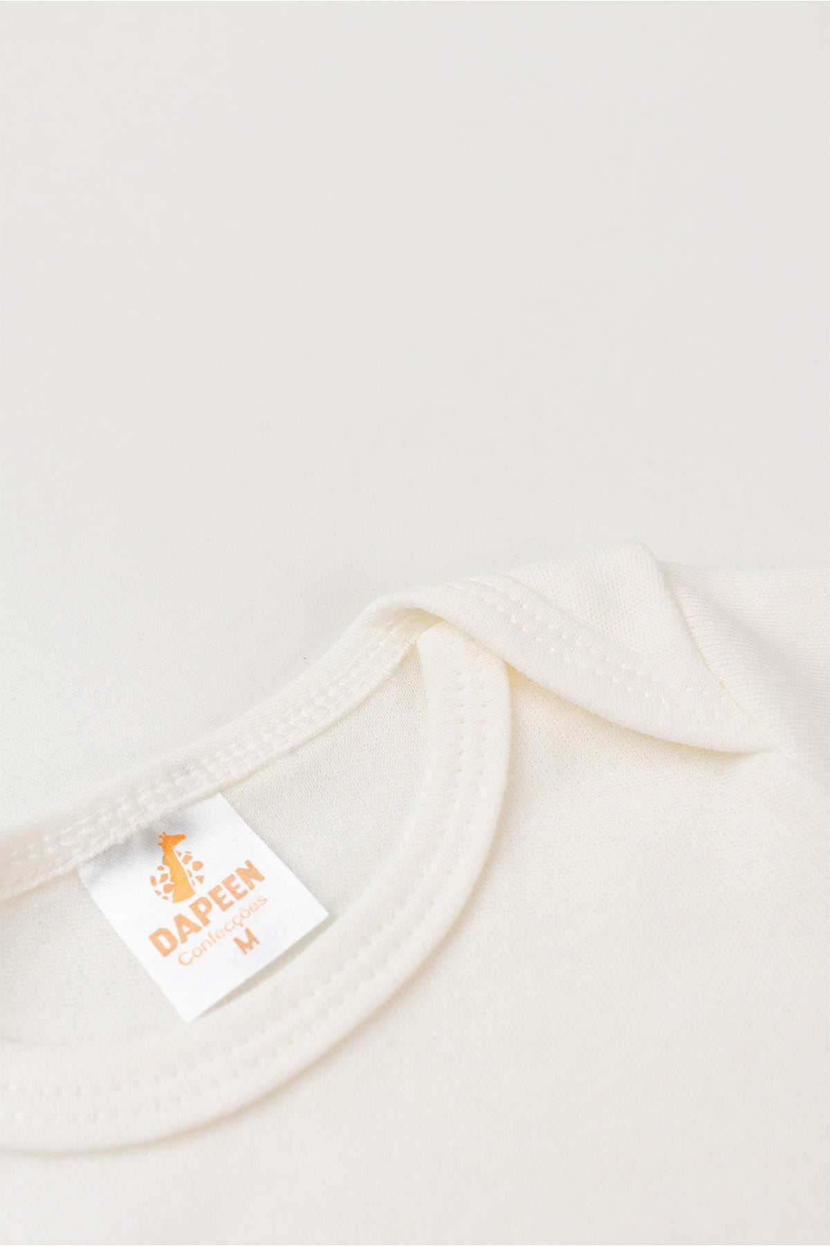 Conjunto Body para Bebê Menina Amor de Mãe Marfim