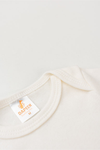 Conjunto Body para Bebê Menina Amor de Mãe Marfim