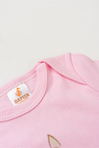 Conjunto Body para Bebê Menina Amor de Mamãe Rosa