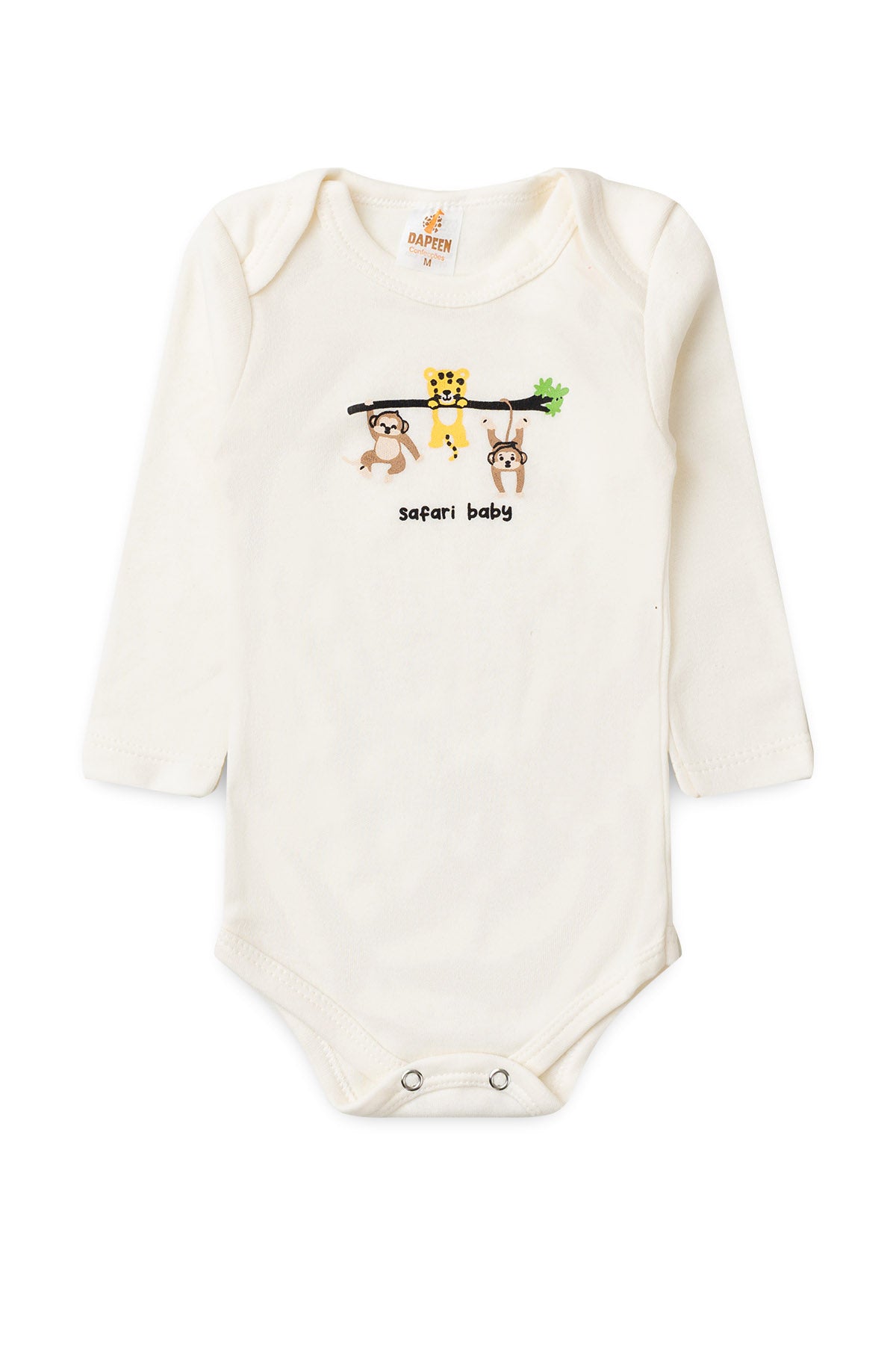 Conjunto Body para Bebê Menino Aventuras da Selva Marfim