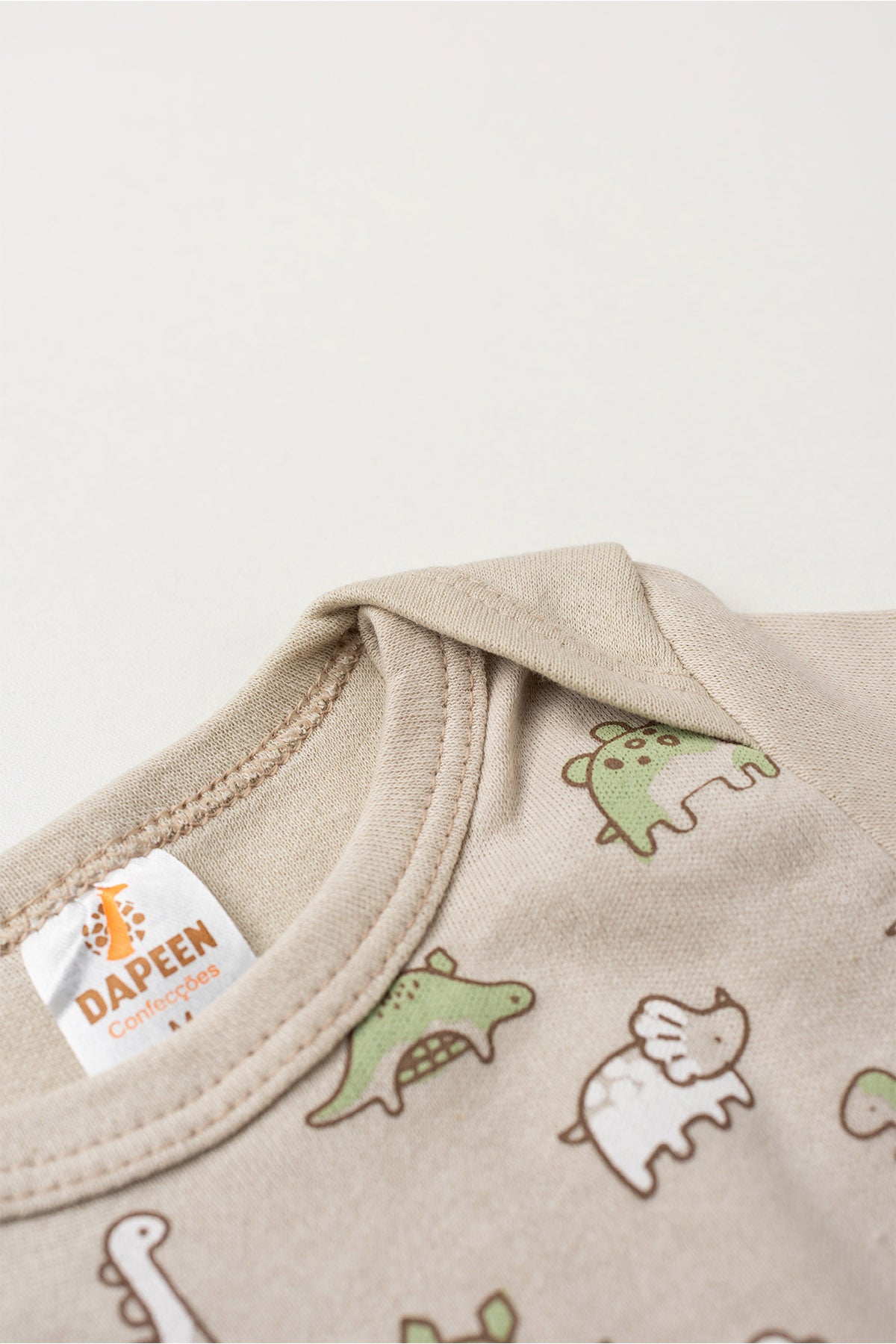 Conjunto Body para Bebê Menino Dino Forest Marfim