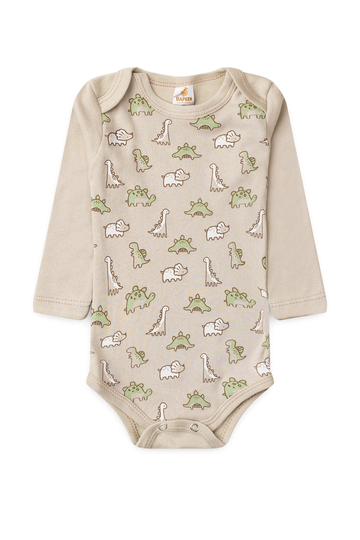 Conjunto Body para Bebê Menino Dino Forest Marfim