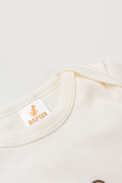 Conjunto Body para Bebê Menino Doce Ursinho Marfim