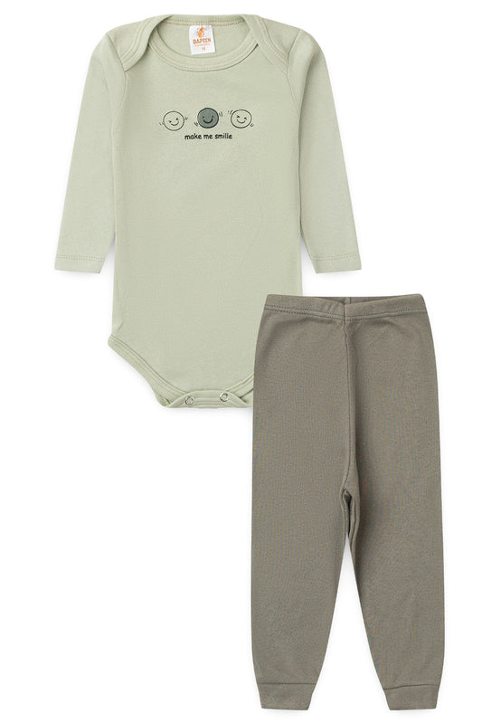 Conjunto Body para Bebê Menino Little Nature Verde