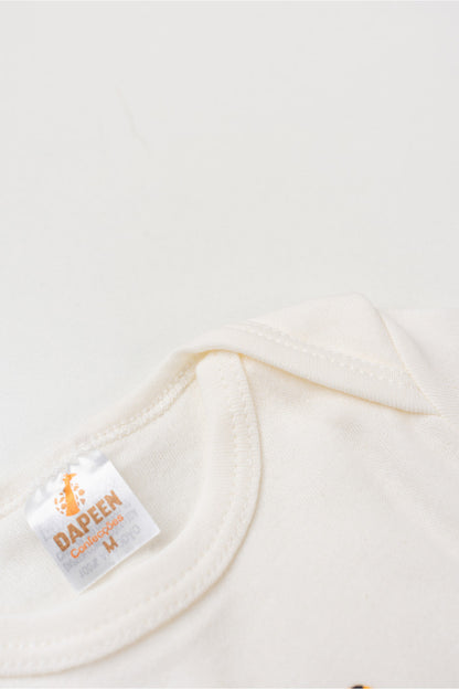Conjunto Body para Bebê Menino Pequeno Aventureiro Marfim