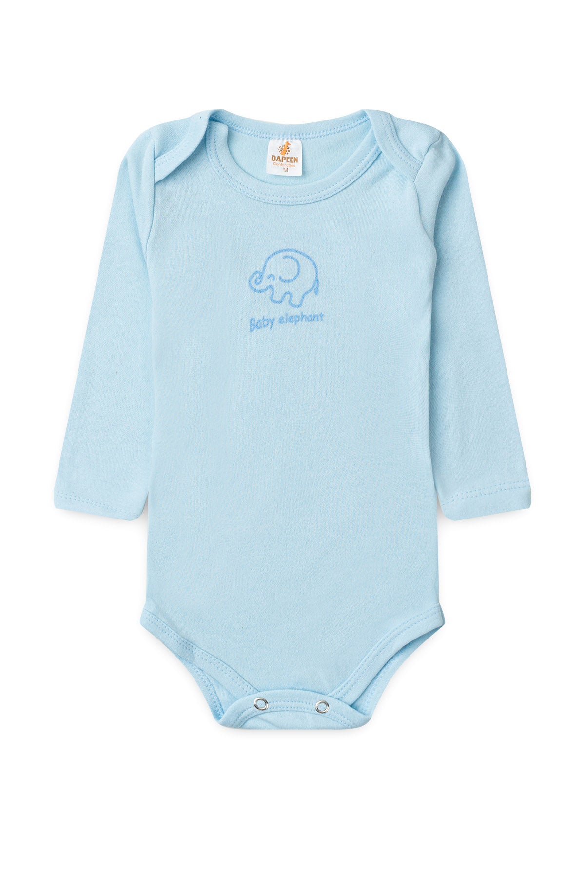 Conjunto Body para Bebê Menino Pequeno Elefante Azul