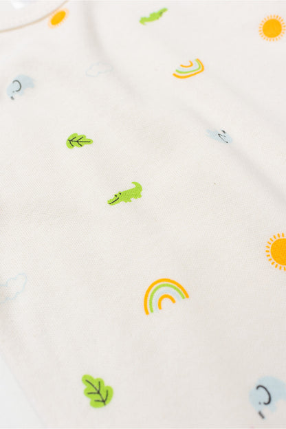Conjunto Body para Bebê Menino Pequeno Explorador Marfim