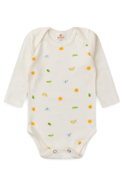 Conjunto Body para Bebê Menino Pequeno Explorador Marfim