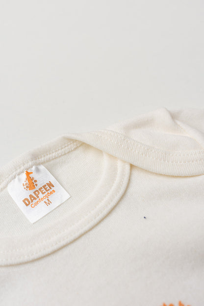 Conjunto Body para Bebê Menino Ursinho Caramelo Marfim