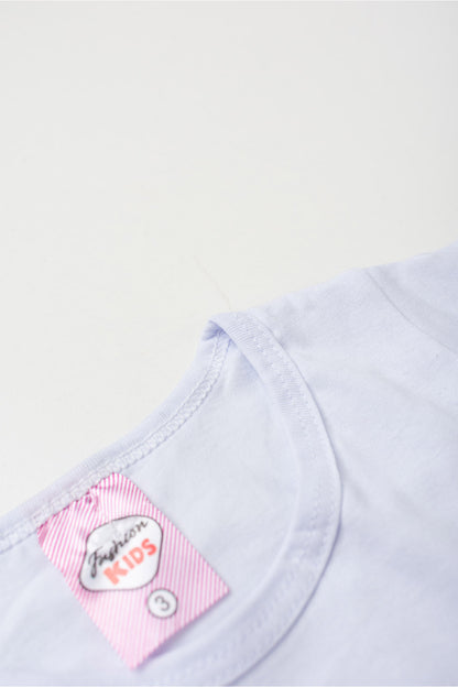 Conjunto de Verão para Menina Arco-Íris Encantado Branca