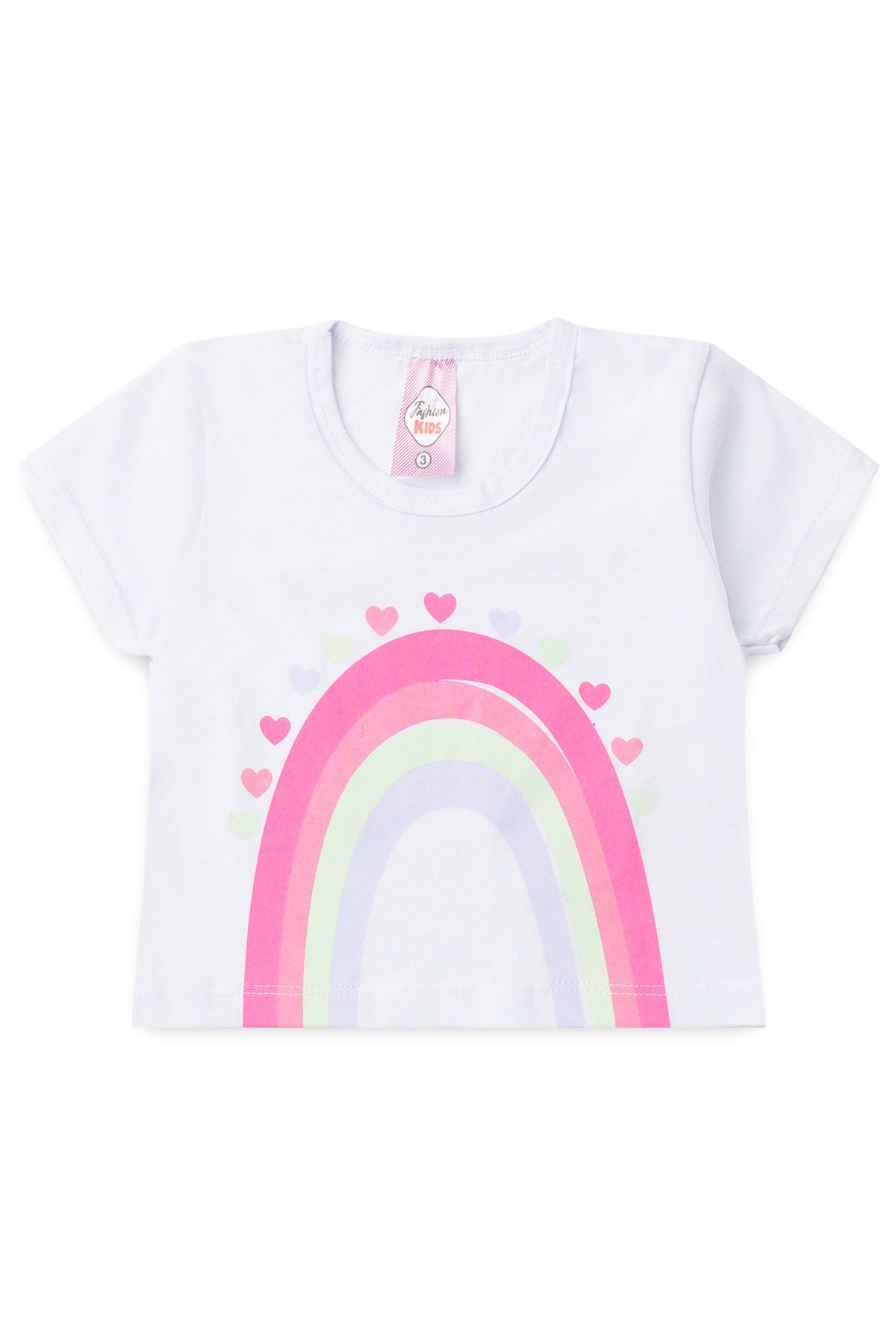 Conjunto de Verão para Menina Arco-Íris Encantado Branca