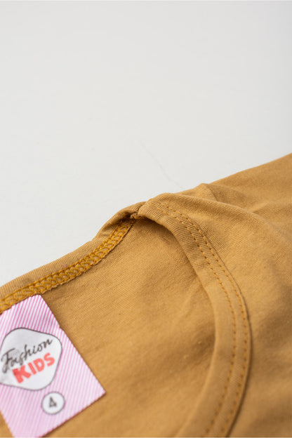 Conjunto de Verão para Menina Arco-Íris Positivo Caqui