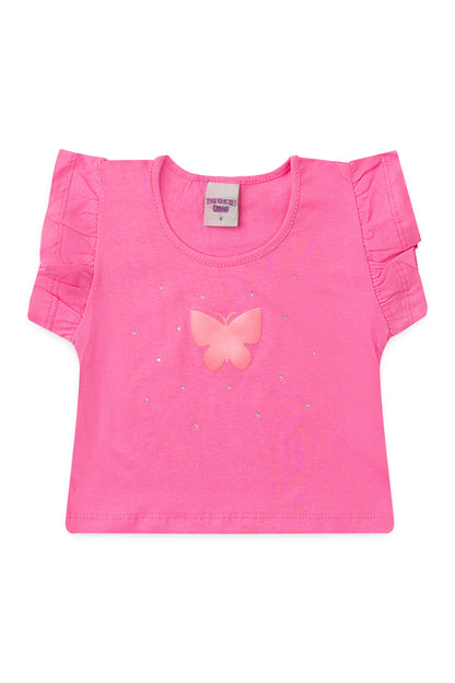 Conjunto de Verão para Menina Borboleta Encanto Pink