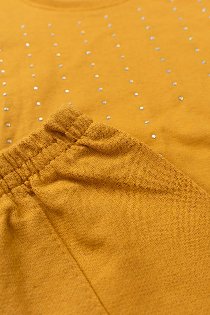 Conjunto de Verão para Menina Brilho Fashion Amarelo