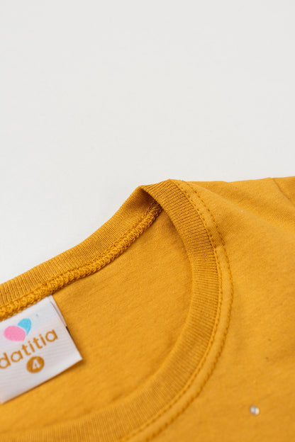 Conjunto de Verão para Menina Brilho Fashion Amarelo