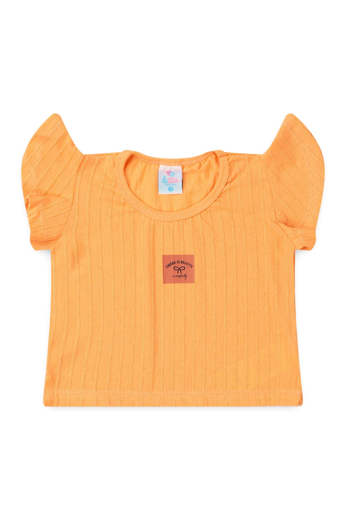 Conjunto de Verão para Menina Charme Delicado Salmão