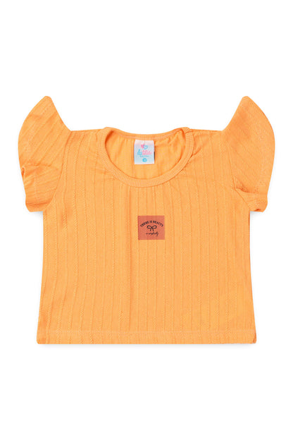 Conjunto de Verão para Menina Charme Delicado Salmão