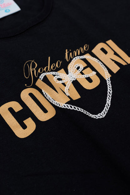 Conjunto de Verão para Menina Cowgirl Charm Preto