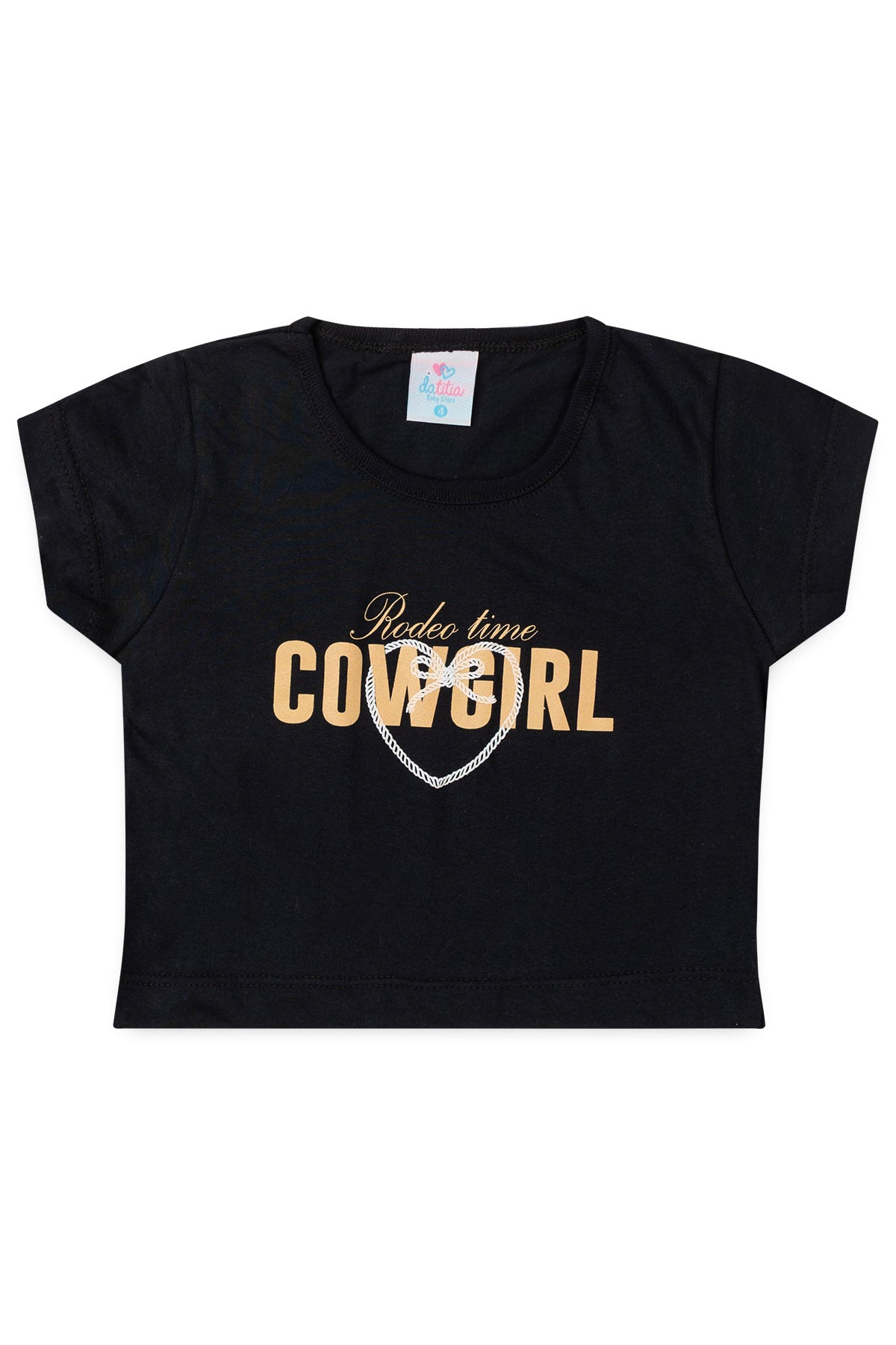 Conjunto de Verão para Menina Cowgirl Charm Preto