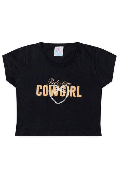 Conjunto de Verão para Menina Cowgirl Charm Preto