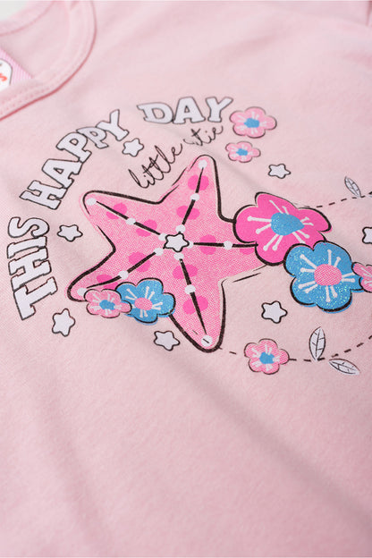 Conjunto de Verão para Menina Dia Feliz Rosa