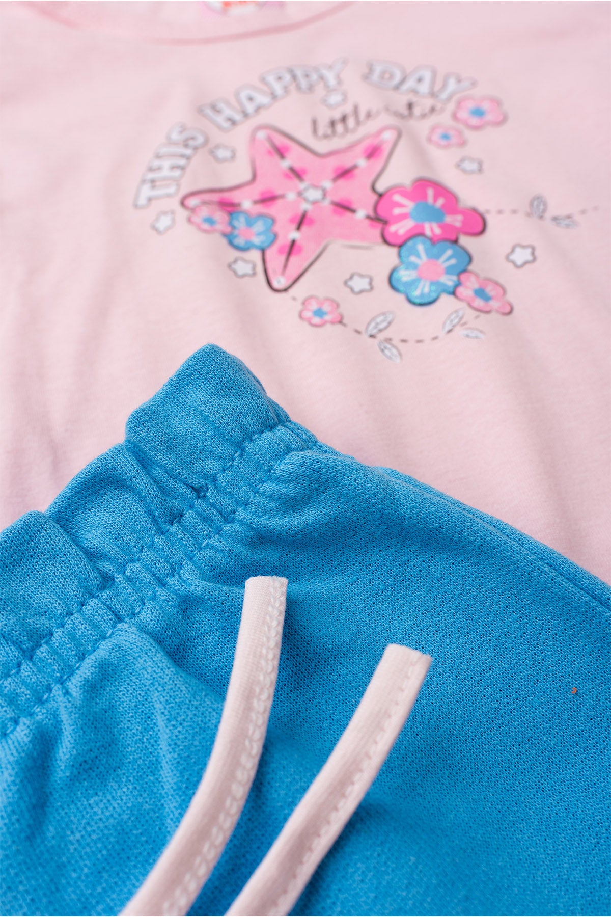 Conjunto de Verão para Menina Dia Feliz Rosa
