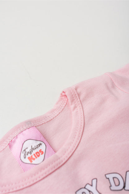 Conjunto de Verão para Menina Dia Feliz Rosa