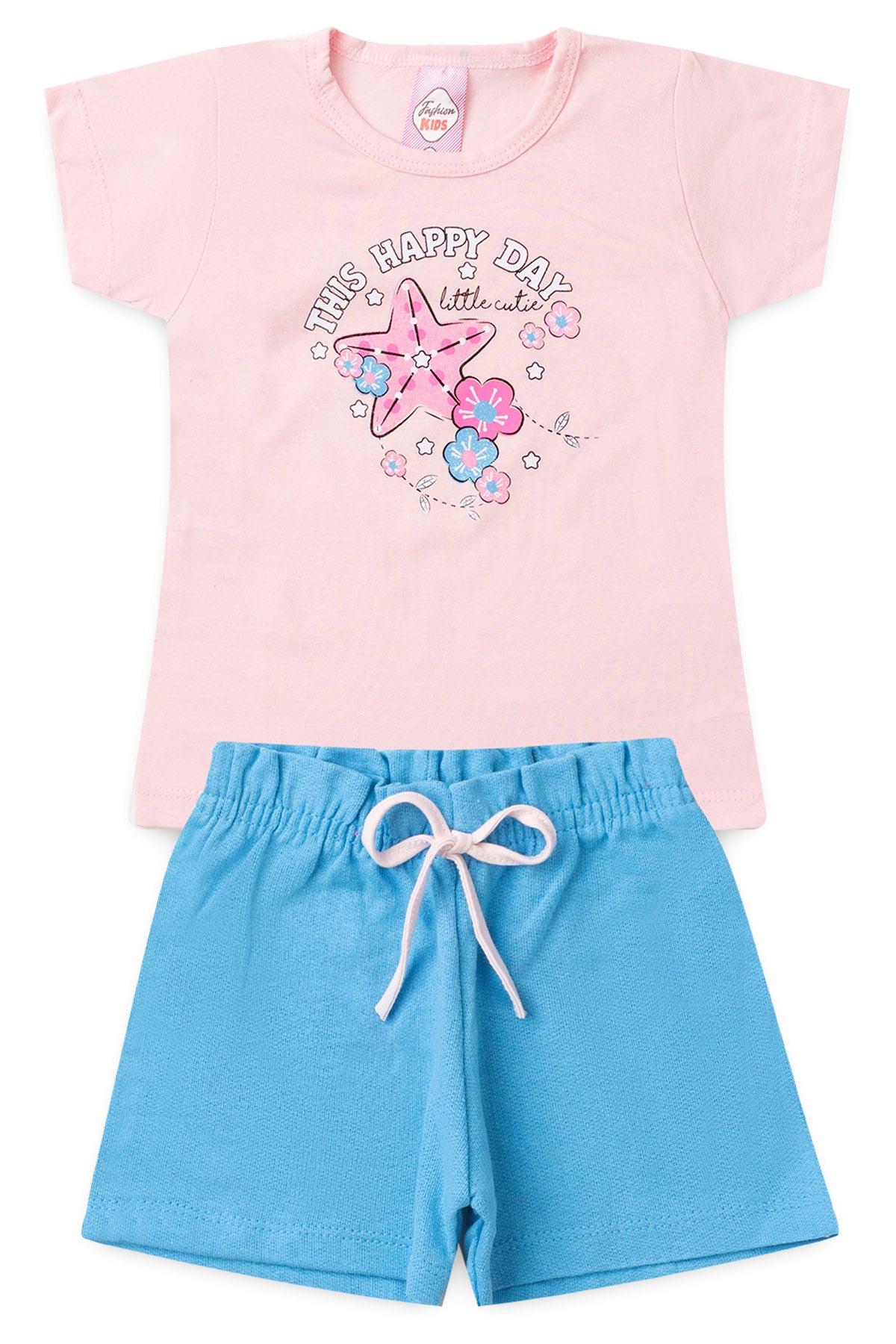 Conjunto de Verão para Menina Dia Feliz Rosa