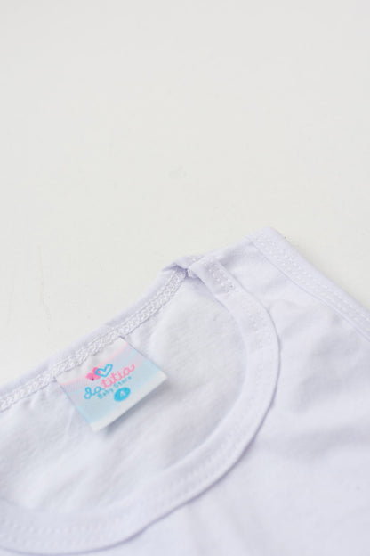 Conjunto de Verão para Menina Doce Amor Branco