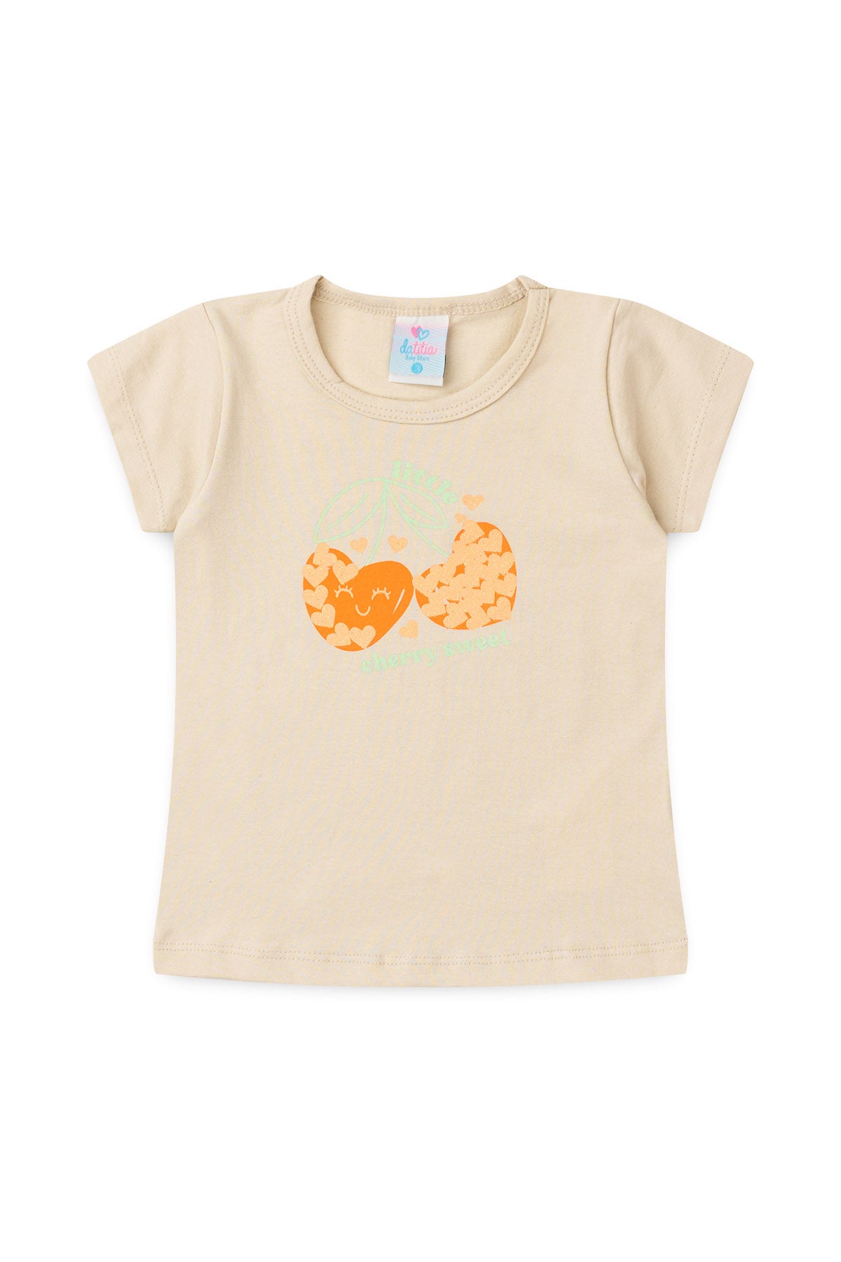 Conjunto de Verão para Menina Doce Refresco Bege