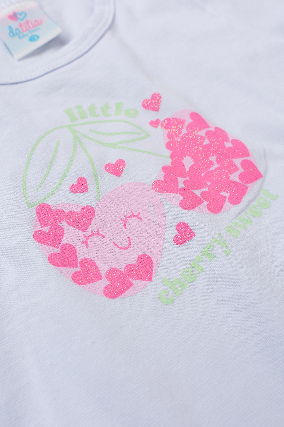 Conjunto de Verão para Menina Doce Refresco Branco