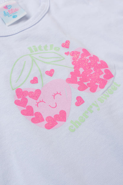 Conjunto de Verão para Menina Doce Refresco Branco