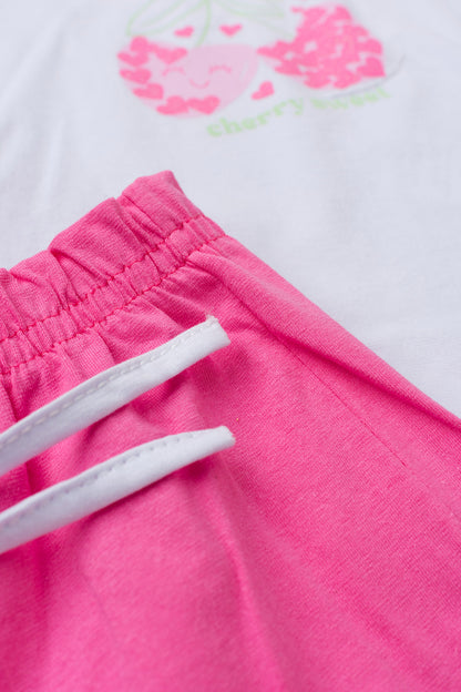 Conjunto de Verão para Menina Doce Refresco Branco