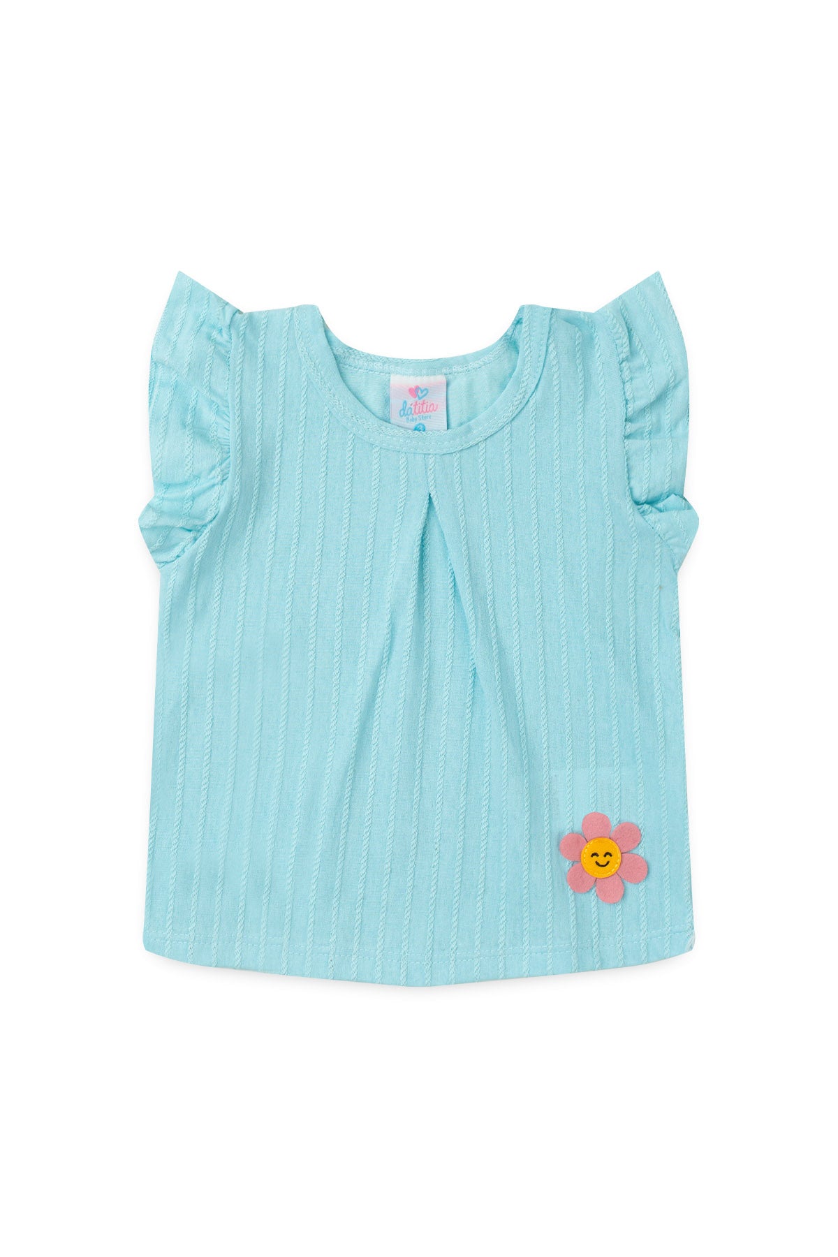 Conjunto de Verão para Menina Flor do Campo Azul Claro