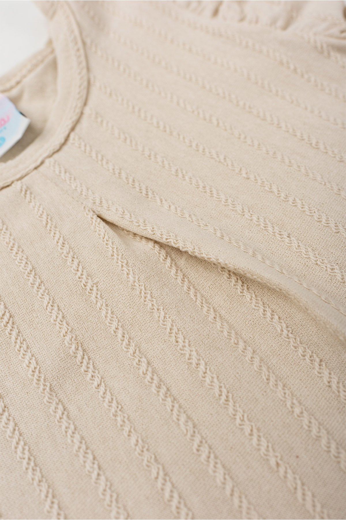 Conjunto de Verão para Menina Flor do Campo Bege