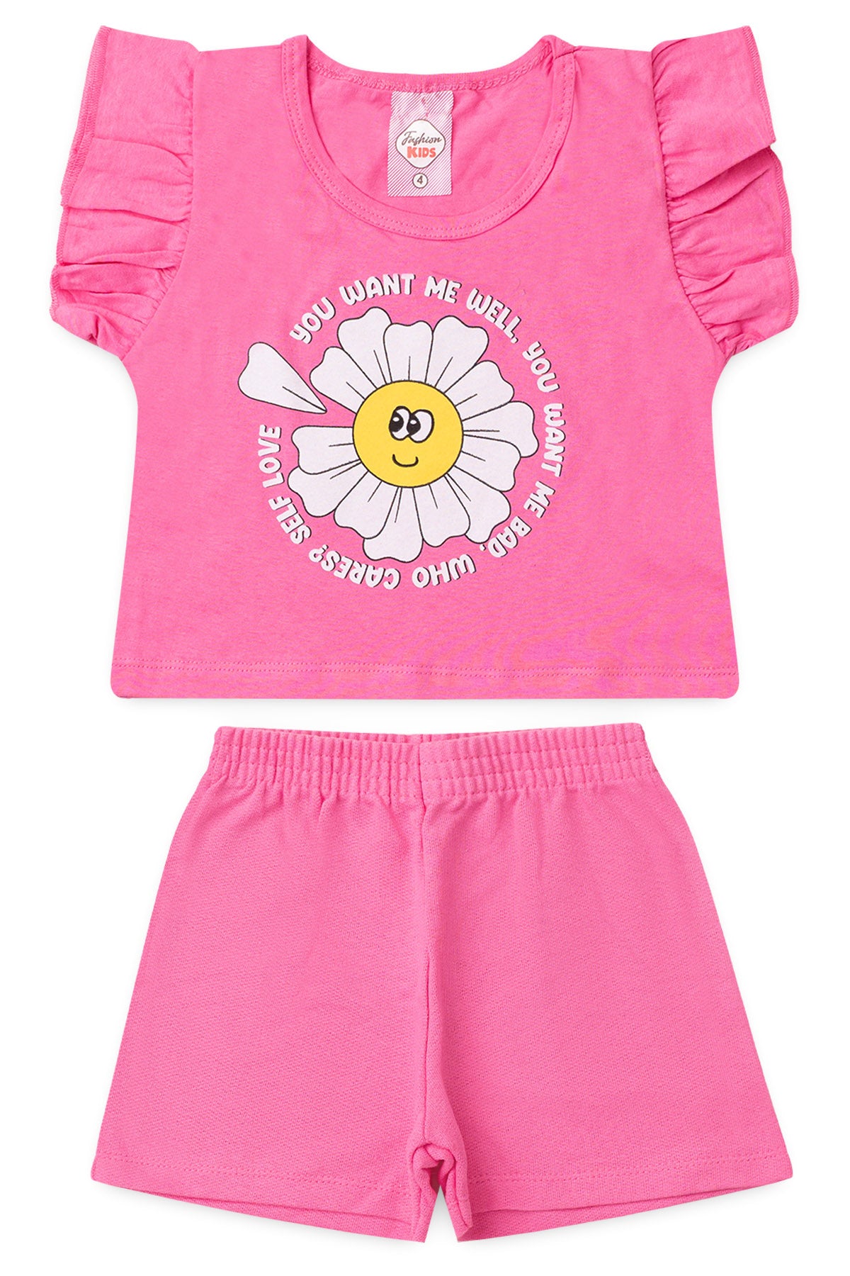 Conjunto de Verão para Menina Florescer Pink