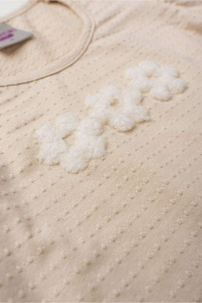 Conjunto de Verão para Menina Florzinha Bege