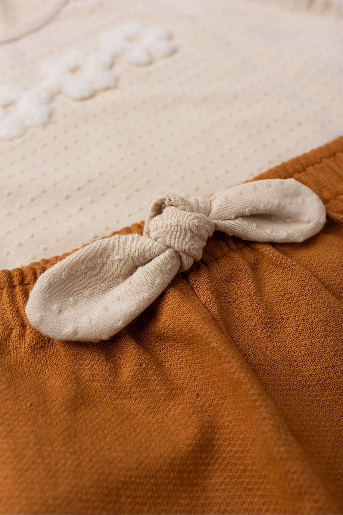 Conjunto de Verão para Menina Florzinha Bege